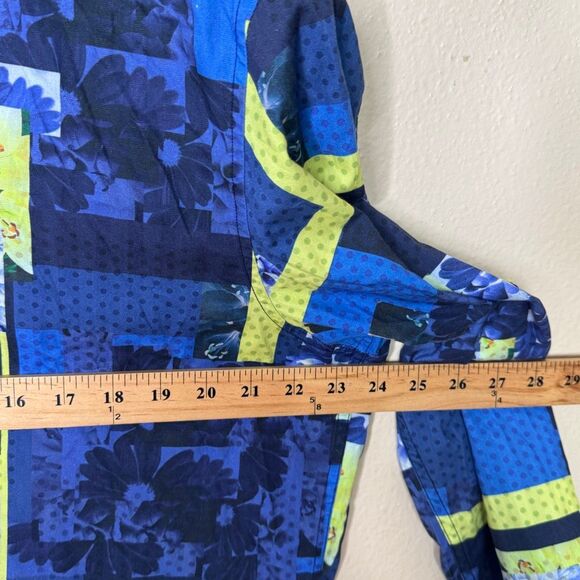 Robert Graham Exclusive Shirt Mens Large Blue Button Up Polka Dot Floral Print - Picture 7 of 8